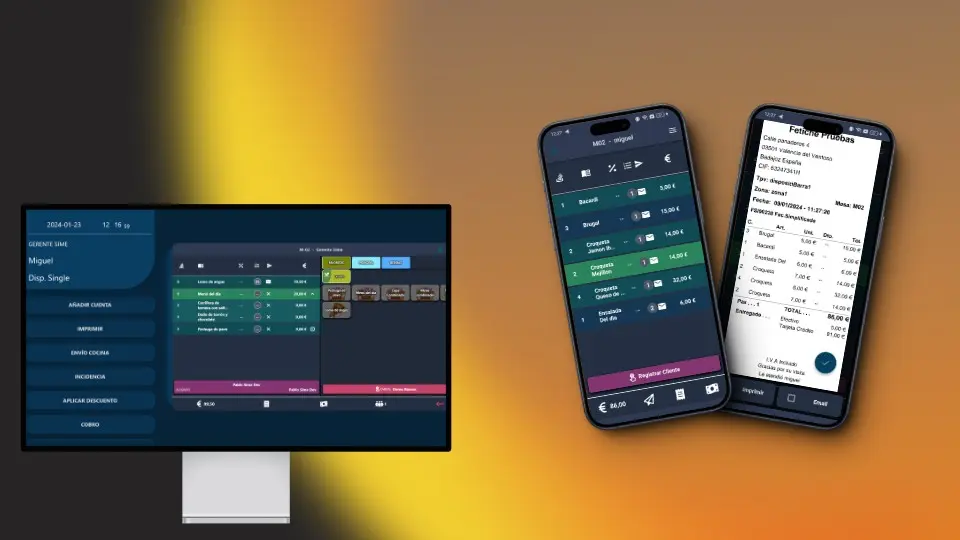 Captura de pantalla del proyecto Baccus - TPV para CRM de Hoteles